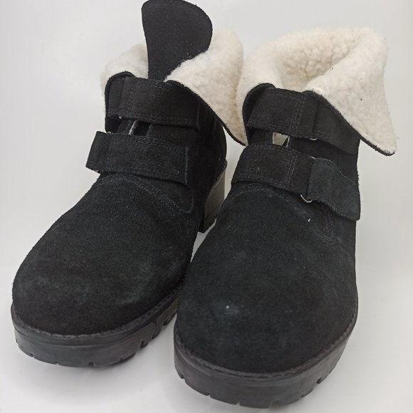 Newport news Black suede leather booties - Picture 4 of 10
